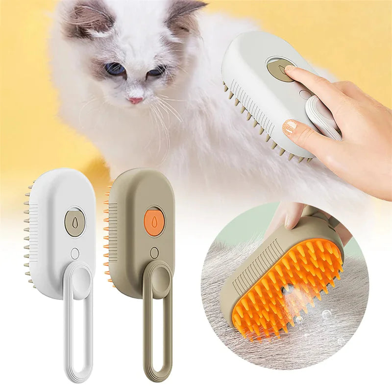 3-in-1 Multi-Functional Pet Grooming Brush |Steam, Deshedding & Massage Tool for Dogs and Cats