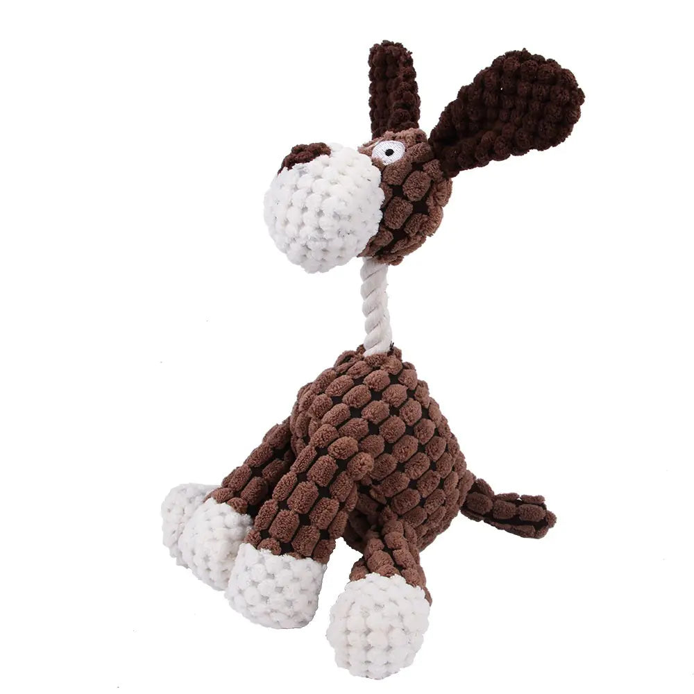 Durable Cartoon Plush Dog Toy – Soft Chew Toy for Small & Large Dogs