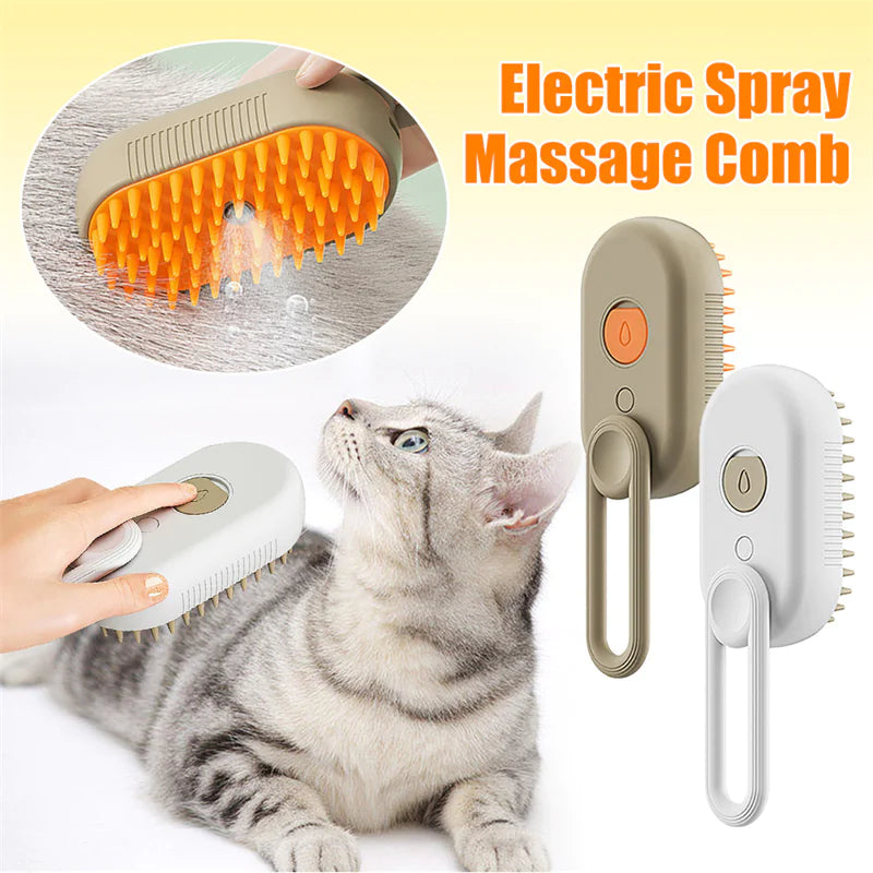 3-in-1 Multi-Functional Pet Grooming Brush |Steam, Deshedding & Massage Tool for Dogs and Cats