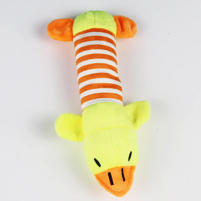 Durable Cartoon Plush Dog Toy – Soft Chew Toy for Small & Large Dogs