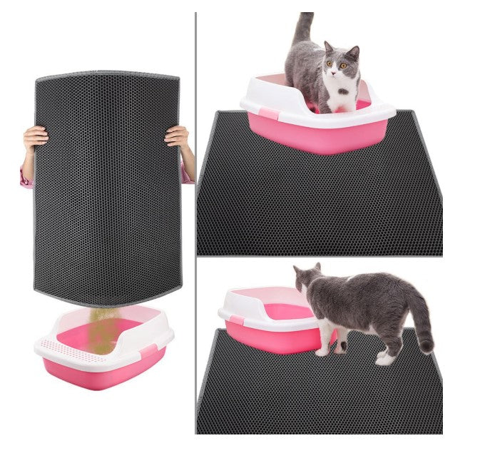 Waterproof Cat Litter Mat – Durable EVA Mat for Cats & Dogs