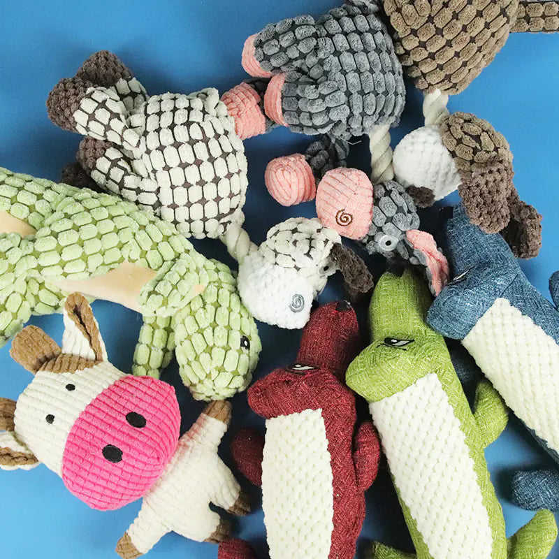 Durable Cartoon Plush Dog Toy – Soft Chew Toy for Small & Large Dogs