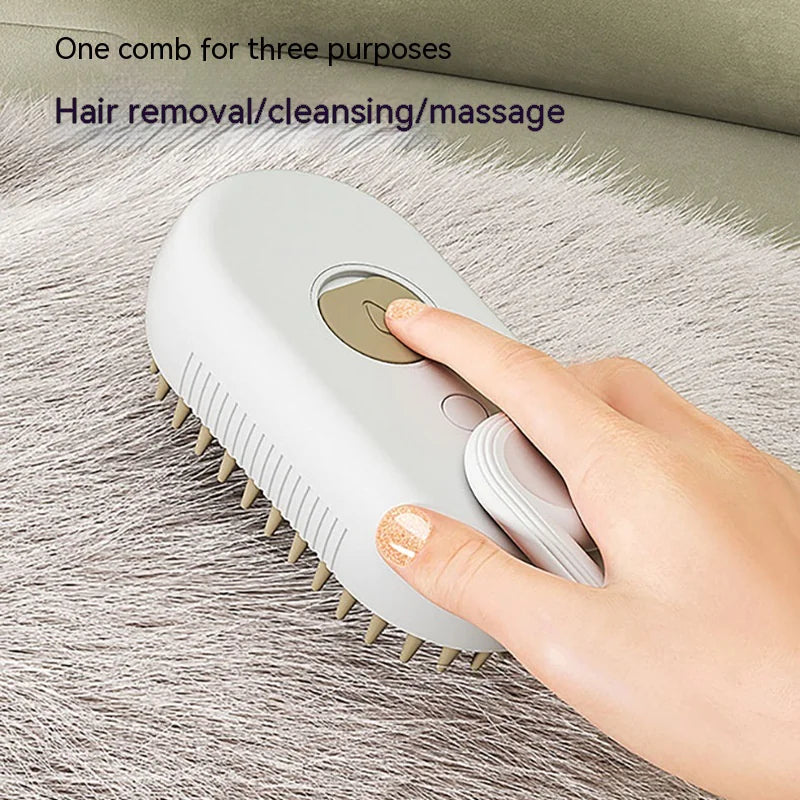 3-in-1 Multi-Functional Pet Grooming Brush |Steam, Deshedding & Massage Tool for Dogs and Cats