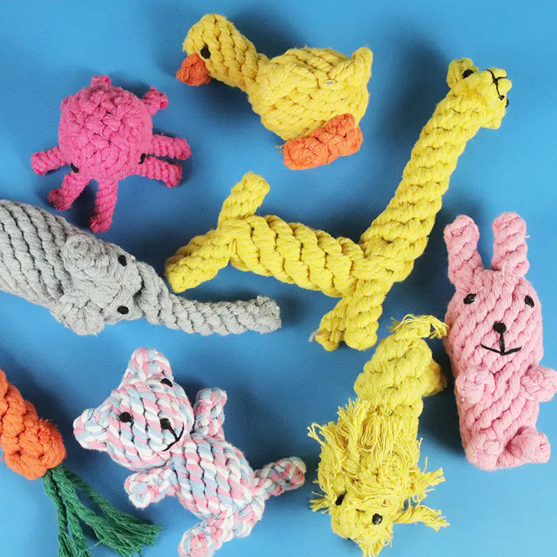 Durable Cartoon Plush Dog Toy – Soft Chew Toy for Small & Large Dogs
