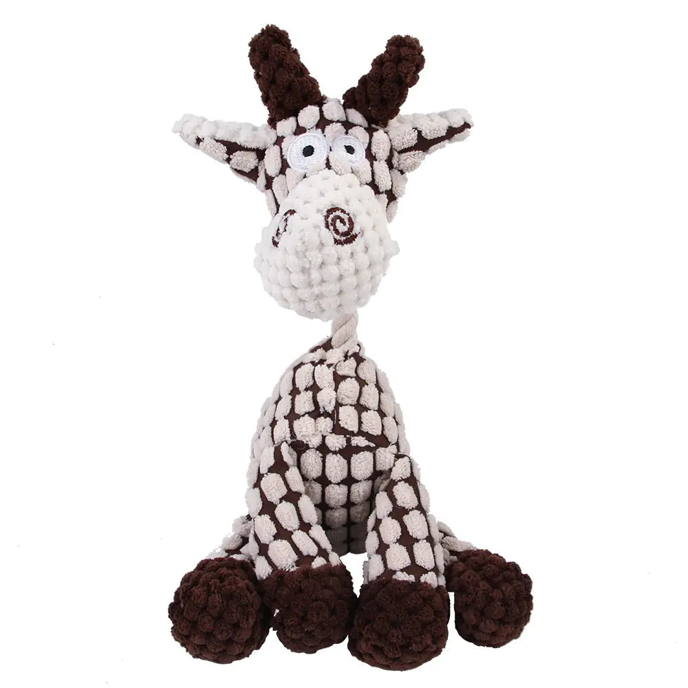 Durable Cartoon Plush Dog Toy – Soft Chew Toy for Small & Large Dogs