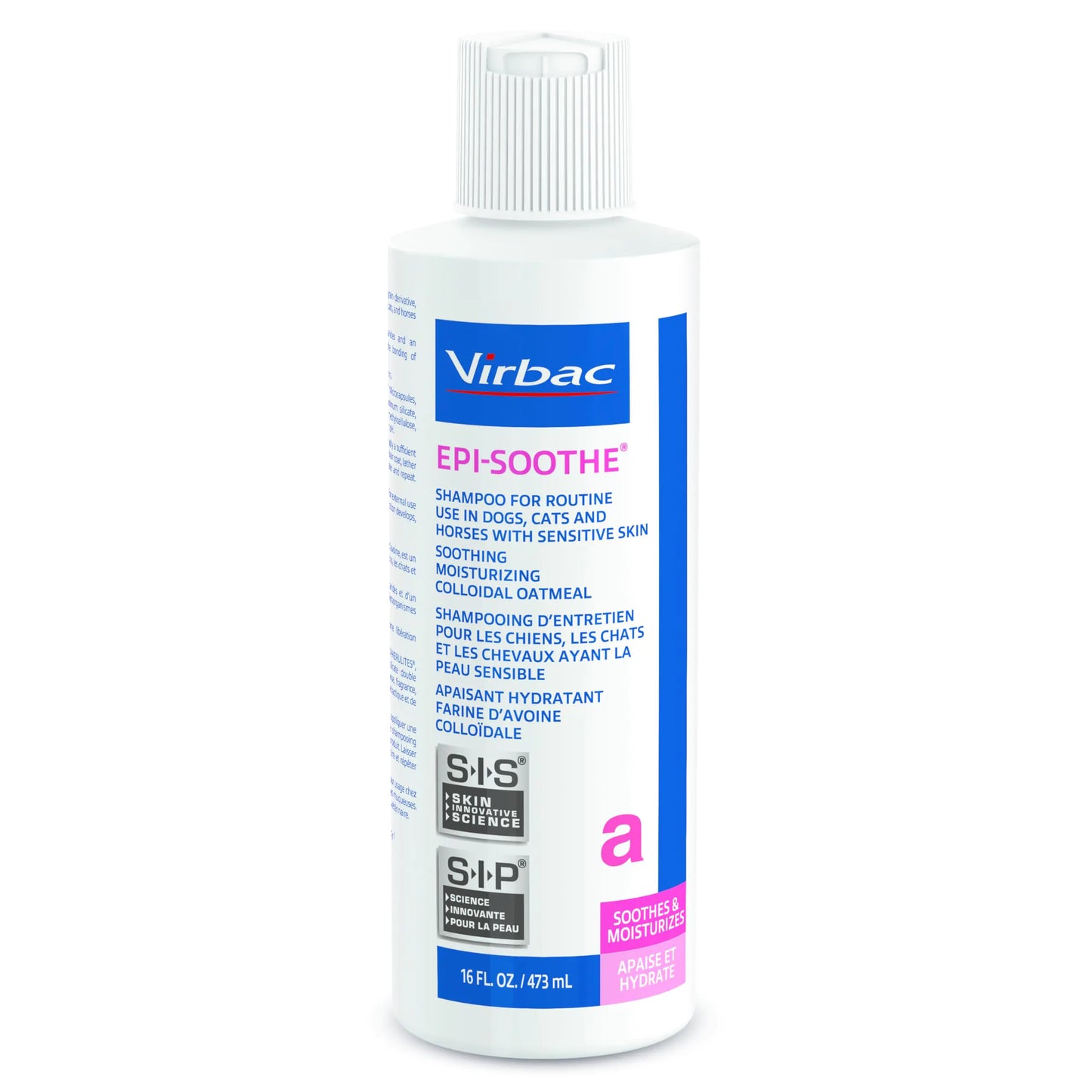 Virbac Epi-Soothe Pet Shampoo – For Dogs, Cats & Horses – Sensitive Skin Relief – 16 oz