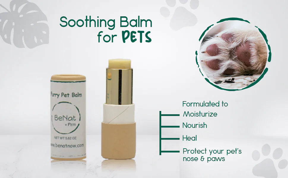 BeNat Pets Furry Pet Balm – Soothing Care for Dry, Cracked Paws and Skin