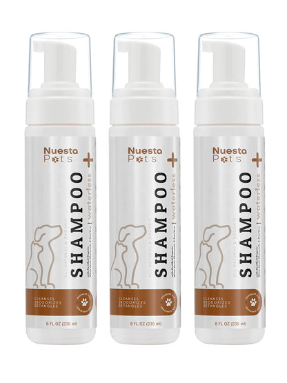 Nuesta Pets No-Rinse Foaming Pet Shampoo – Hypoallergenic & Waterless