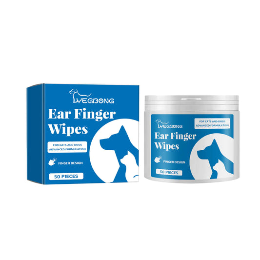 Yegbong Pet Cleaning Finger Wipes for Ear Care – Gentle Ear Cleaning for Dogs & Cats