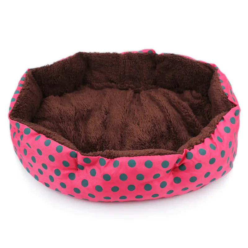 Polka Dot Octagonal Pet Nest | Soft Bed for Small Pets