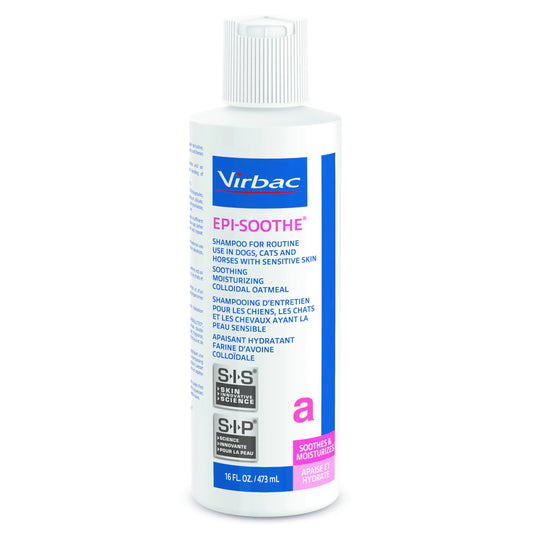 Virbac Epi-Soothe Pet Shampoo – For Dogs, Cats & Horses – Sensitive Skin Relief – 16 oz