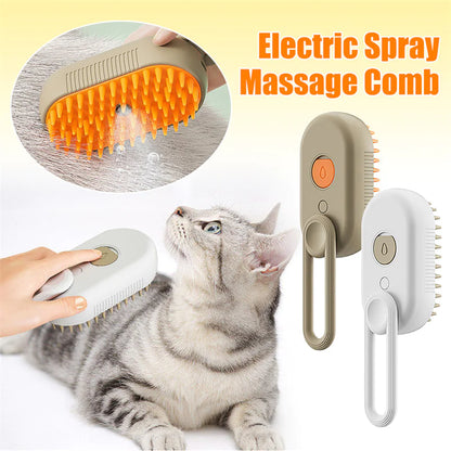 3-in-1 Multi-Functional Pet Grooming Brush |Steam, Deshedding & Massage Tool for Dogs and Cats