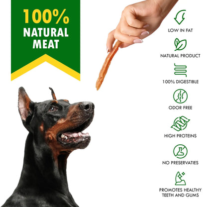 Premium Organic Chicken Dog Treats | Rawhide-Free, High-Protein, Dental-Friendly