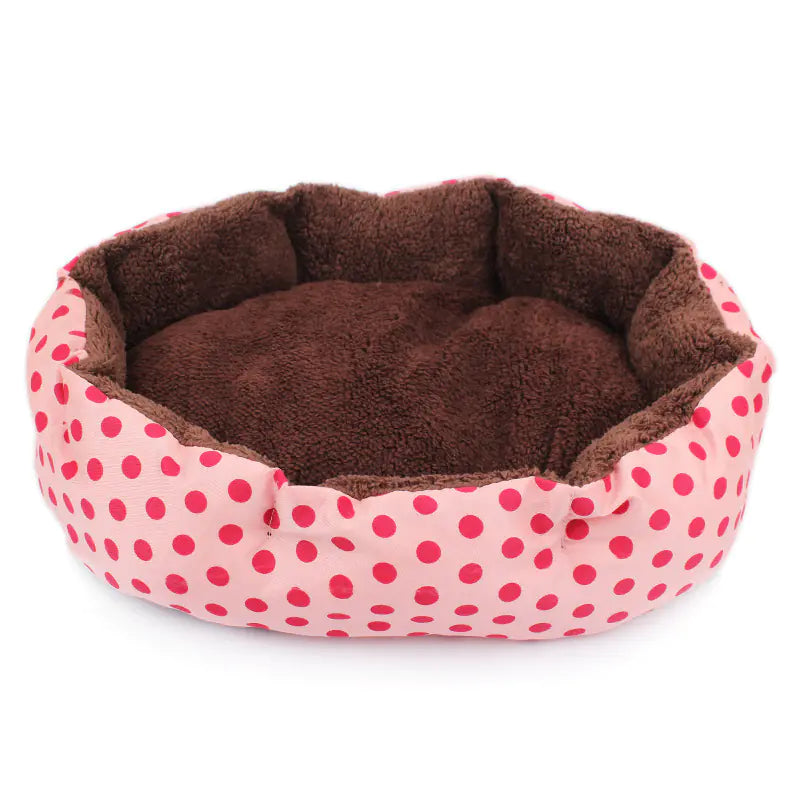 Polka Dot Octagonal Pet Nest | Soft Bed for Small Pets