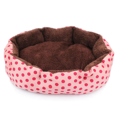 Polka Dot Octagonal Pet Nest | Soft Bed for Small Pets