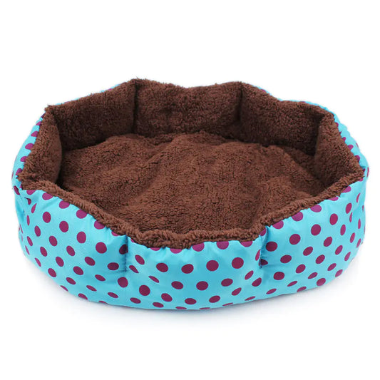 Polka Dot Octagonal Pet Nest | Soft Bed for Small Pets