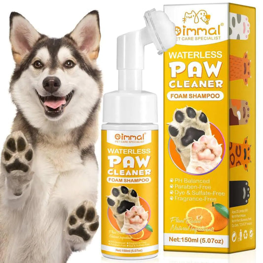 Clean Paws No-Rinse Foaming Paw Cleaner – Gentle, pH-Balanced Paw Wash for Dogs & Cats