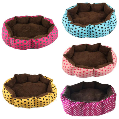 Polka Dot Octagonal Pet Nest | Soft Bed for Small Pets
