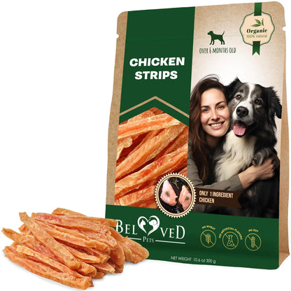 Premium Organic Chicken Dog Treats | Rawhide-Free, High-Protein, Dental-Friendly