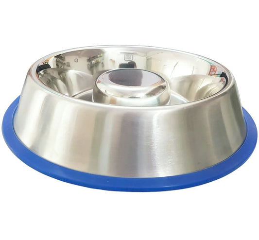 Premium Stainless Steel Slow Feeder Dog Bowl | Vet-Approved Design