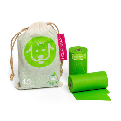 Home Compostable Dog Poop Bags | 45 Leakproof Biodegradable Bags (3 Rolls)