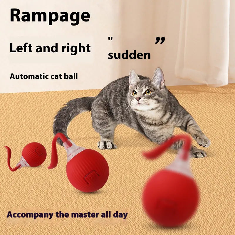 Smart Interactive Rolling Ball Toy for Cats | Motion & Sound Activated
