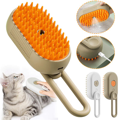 3-in-1 Multi-Functional Pet Grooming Brush |Steam, Deshedding & Massage Tool for Dogs and Cats