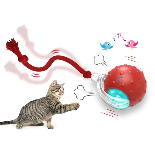 Smart Interactive Rolling Ball Toy for Cats | Motion & Sound Activated