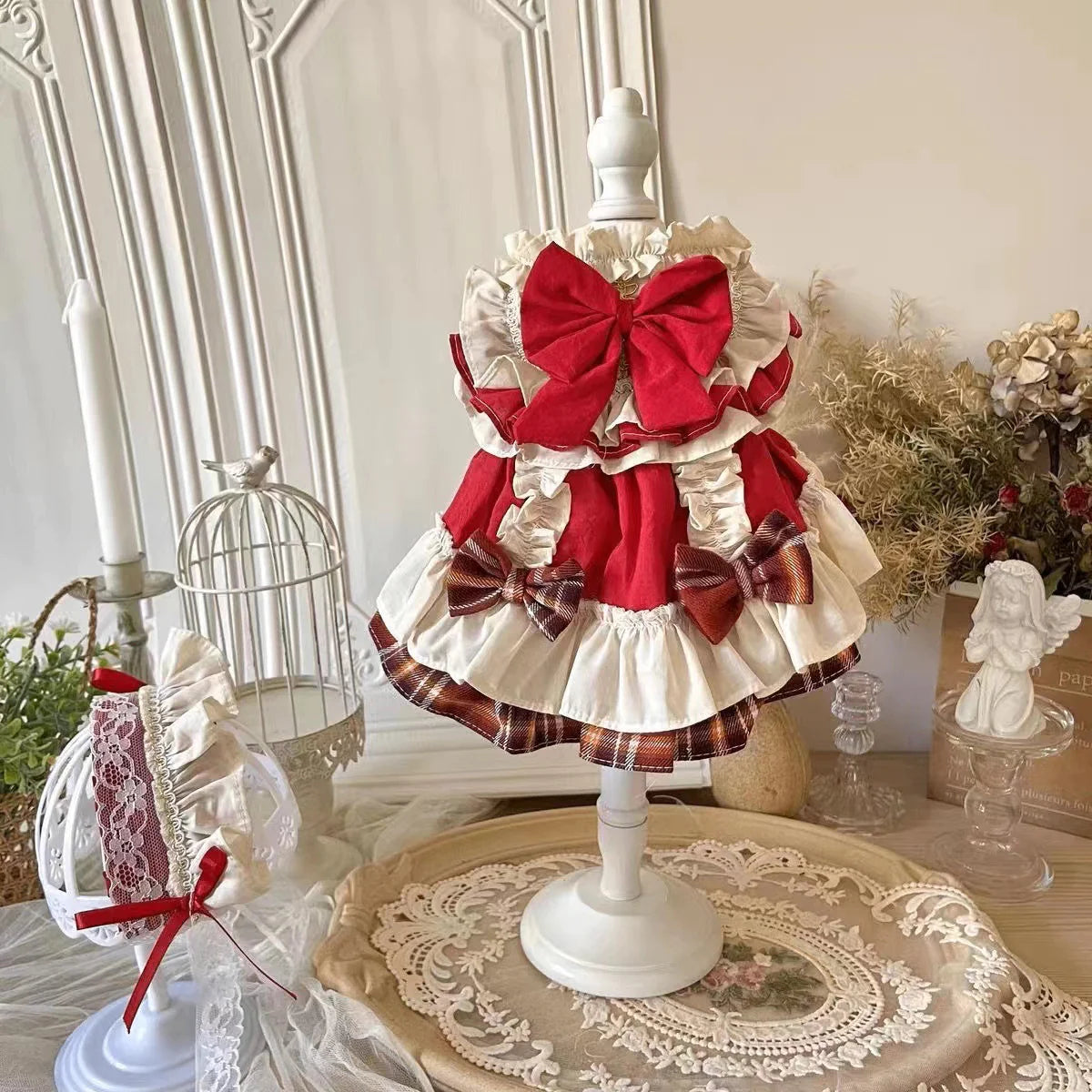 Princess Lolita Dress | Retro-Inspired Elegance with Matching Pet Bow