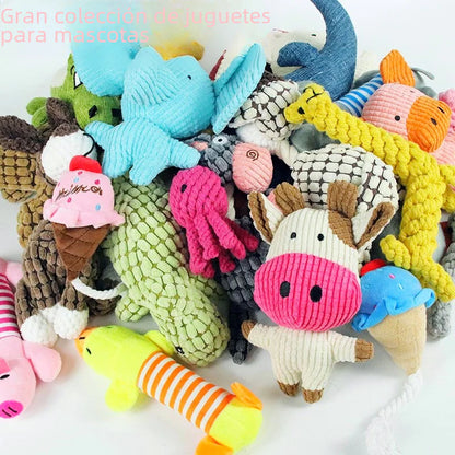 Durable Cartoon Plush Dog Toy – Soft Chew Toy for Small & Large Dogs